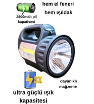Gold Kama ultra parlak portatif askılı led el feneri