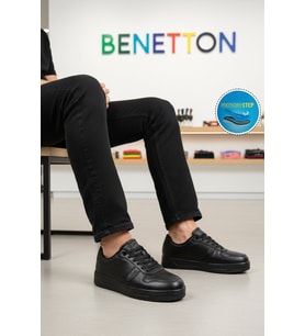United Colors Of Benetton Beyaz Bağcıklı Cilt Memory Foam Erkek Spor Ayakkabı BNI-12083 M