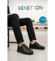 United Colors Of Benetton Beyaz Bağcıklı Cilt Memory Foam Erkek Spor Ayakkabı BNI-12083 M