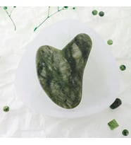 Yeşim Taşı Gua Sha Yüz Masaj Taşı Kalpli (Karışık)
