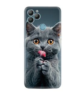 GM22 Kılıf HD Resim Baskılı Komik Kedi StKd -008