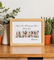 Anneler Günü Özel  Hediye Anneye Hediye Çerçeveli Poster (Natural)