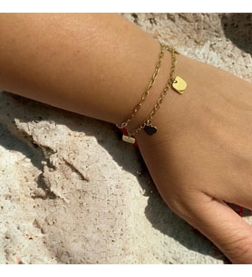 Çelik Bileklik İkili Gold Renk