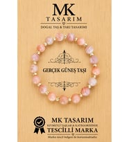 MK TASARIM GERÇEK GÜNEŞ TAŞI BİLEKLİK MK.7000.850- RAHATLIK-DİNGİNLİK-ENERJİ- STRES BİLEKLİĞİ
