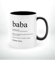 BK Gift Kişiye Özel Babalar Günü Hediyesi Baba Tasarımlı Siyah Beyaz Kupa Bardak-2