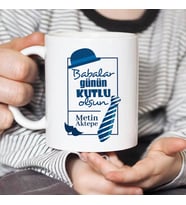 Kişiye Özel Kayın Pedere Babalar Günü Hediyesi Kupa Bardak