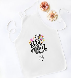 BK Gift Kişiye Özel İsimli Anneler Günü Tasarımlı Beyaz Mutfak Önlüğü, Aşçı Önlüğü, Şef Önlüğü, Anneye Hediye-17