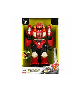Sunman Happy Kid M.A.R.S. Sesli Ve Işıklı Yürüyen Turbotron Robot 30 Cm 06175 Kırmızı
