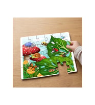 Doğada Neşeli Böcekler Tasarımlı 24 Parça Ahşap Çocuk Puzzle MPK0863