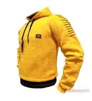 Marka Sepeti Şardonlu Kompakt Dar Kalıp Erkek Penye Sweatshirt Slim Fit (Sarı)