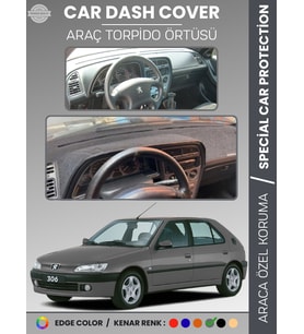 PEUGEOT 306 (1997-2002) Torpido Örtüsü Ön Göğüs Koruma Torpido Koruma Birebir Uyum Kaymaz Özel Kesim