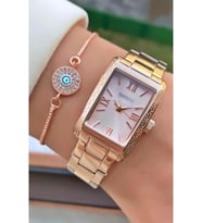 Ferrucci MRD11253 Rose Gold Renk Çelik Kordon Kadın Kol Saati Bileklik Hediyeli
