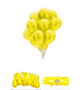 Metalik Parlak Renkli 10'lu Paketli Balon 12 Inç - Sarı
