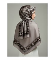 Soft Zarif Leopar Desenli Moda Trend Şal 70 x180
