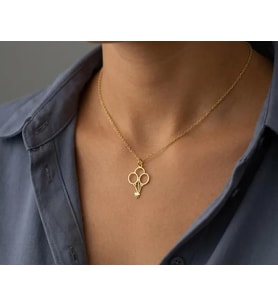 Minimal Balon Model Kolye 925K Gümüş (Gold)