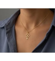 Minimal Balon Model Kolye 925K Gümüş (Gold)