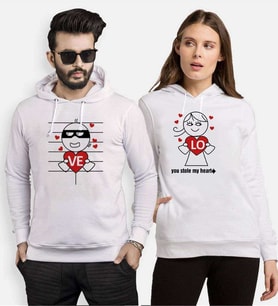 Tshirthane Kalbimin Hırsızı Sevgili Kombinleri Kapüşonlu Kombini (Tek Ürün Fiyatıdır.)