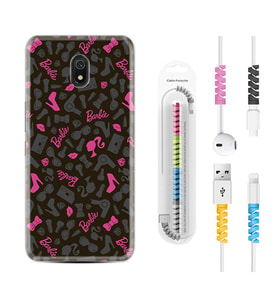 Xiaomi Redmi 8A 8 Pro 9C 9T 10C 11T Pro Kılıf Kablo Koruma Spiral Silikon Barbie and Shoes 1413