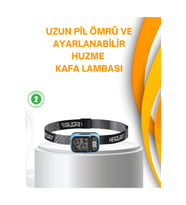 Su Geçirmez LED Kafa Lambası 53 Çalışma Modu Güç Ekranlı