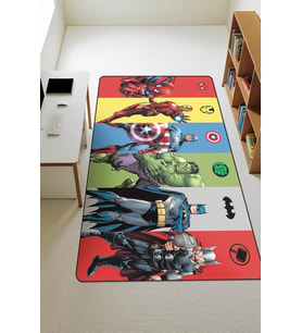 Parlak Kadife Kumaş Dijital Baskı Dot Kaymaz Tabanlı Çocuk ve Genç Odası Halısı H0560