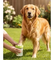 Yuvarlak Başlıklı Köpek Pati Temizleyici Yumuşak Silikon Fırçalı