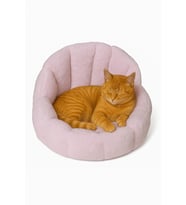 Peluş Evcil Hayvan Yatağı Wellsoft Kumaş Kedi ve Köpek için Rahat Yatak (Pembe)
