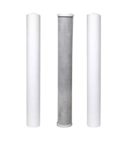 Su Arıtma 20 Inch 5 Micron Tortu + B. Aktif Karbon + Tortu Filtre (Beyaz)