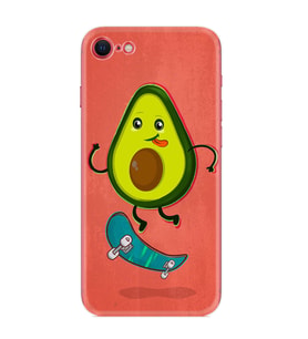 Apple iPhone 5 6 7 8 Plus Se XR Kılıf Desemli Silikon Avokado Skate 1741