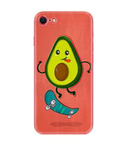 Apple iPhone 5 6 7 8 Plus Se XR Kılıf Desemli Silikon Avokado Skate 1741