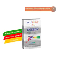 Actomins Energy Tribulus, Kırmızı Kore Ginsengi, L-arjinin İçeren Gıda Takviyesi (Beyaz)