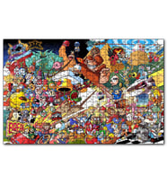 Cakapuzzle Nintendo Wii Tüm Karakterler Kompozisyon  Puzzle Yapboz MDF (Ahşap) (120 Parça)