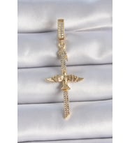 Pirinç Gold Renk Zirkon Taş Detaylı Elif Model Anka Kuşu Figür Ajda Charm 5886 - HPSBYI1212-89