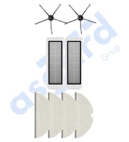 ROBOROCK  S50 – S55 –S5 MAX – S6 – S6 MAXV Uyumlu 2 Yan Fırça 2 Filtre 4 Mop PKT-iasgf0000706