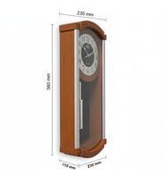 Eastar A3042 Metal Kadranlı Sarkaçlı Sessiz Duvar Saati (56 cm) (Kahverengi)
