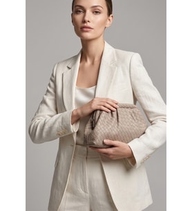 Intreccio Örme Deri Kadın Omuz & Portföy & Clutch Çanta