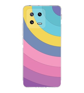 PrintiFy Xiaomi Mi 13 Uyumlu Kamera Korumalı Renk Cümbüşü B Tasarımlı Şeffaf Silikon Kılıf