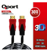 QPORT Q-HDMI30 HDMI 1.4 V ALTIN UÇLU KABLO 30 MT