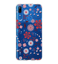 Huawei P Smart Z Uyumlu Kapak Flowers Tasarımlı Şeffaf Silikon Kılıf