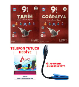 Limit Yayınları 2024-2025 9 Sınıf Tarih-Coğrafya Yeni Maarif Modeli GÜNCEL Videolu Konu Anlatımı Seti (Çok Renkli)