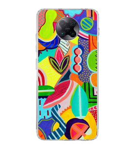 PrintiFy Poco F2 Pro ile Uyumlu Retro Color 6  Kamera Korumalı Şeffaf  Kılıf