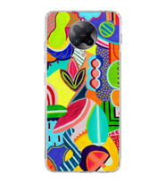 PrintiFy Poco F2 Pro ile Uyumlu Retro Color 6  Kamera Korumalı Şeffaf  Kılıf