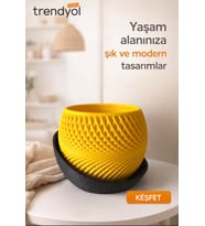 Modern Sarı Dekoratif Saksı – Şık Tasarım & Minimal Dokunuş