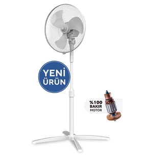 Kumtel KTF-290 Ayaklı Vantilatör 16inç 40W BEYAZ RENK