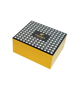 Cohiba Sarı Nokta Desenli Sedir Humidor Puro Kutusu - TR9820