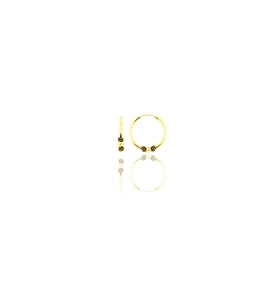 Söğütlü Silver Gümüş altın yaldızlı 12 mm mini  toplu halka küpe