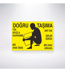 Doğru Taşıma 21x35 Arkası Yapışkanlı Levha