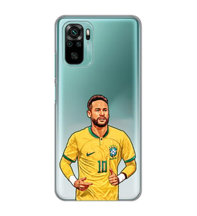 Xiaomi Redmi Note 10 / Note 10S Uyumlu Neymar Da Silva Tasarımlı Şeffaf Telefon Kılıfı