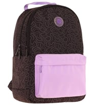 Kaukko Double Colors Üç Bölmeli Kız Çocuk Okul ve Günlük Sırt Çantası - Siyah Lila - K1840