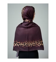 Soft Zarif Leopar Desenli Moda Trend Şal 70 x180