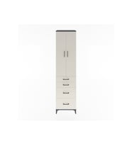 Hyperion Dolap 4 Raflı 4 Çekmeceli 2 Kapaklı 60x44x243 Antrasit-Aytaşı